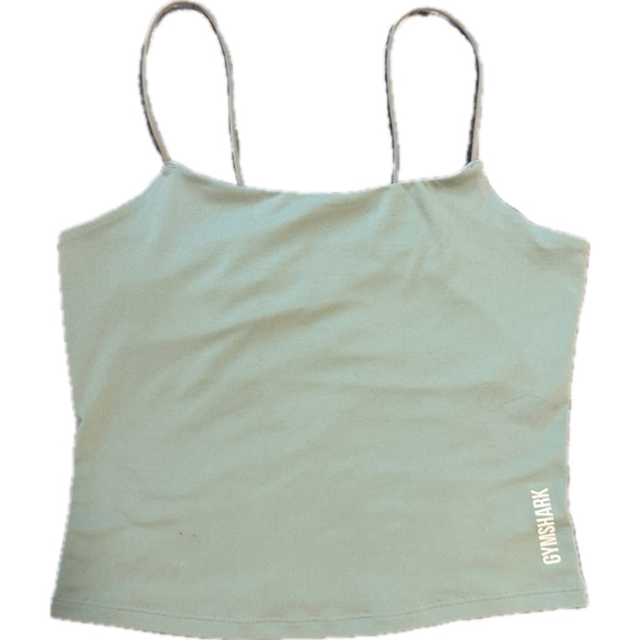Gymshark Women’s Cropped Tank Top Green XS (Likely) – Built-In Liner - Picture 1 of 11